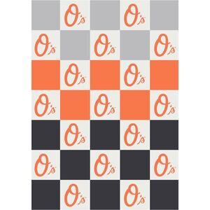 NEW‎ The Styled Collection Baltimore Orioles MLB Buttery Ombre Check Blanket